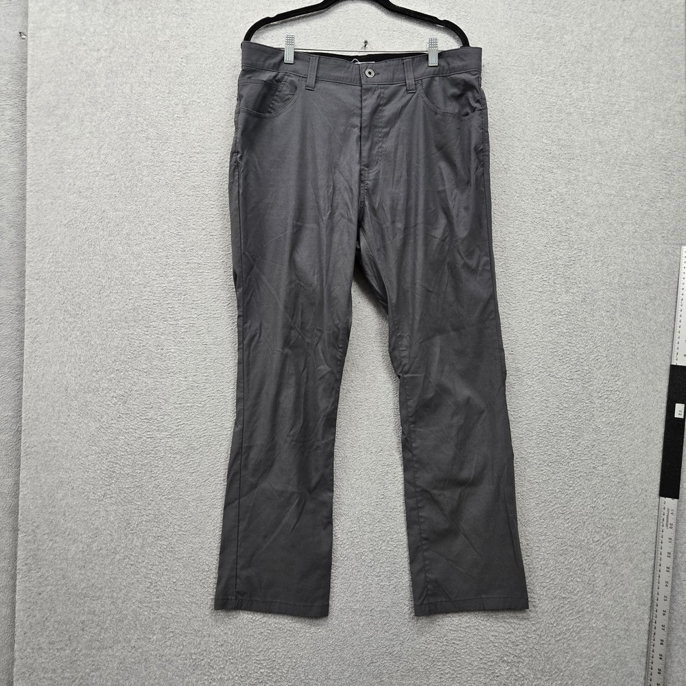Eddie Bauer Men Activewear Pants 35X30 Gray Nylon Spandex Tech Hiking Utility